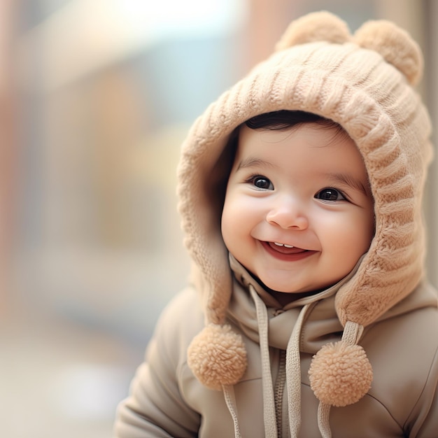 Hermoso bebé lindo sonriente