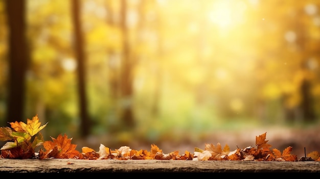 hermoso bosque de fondo de otoño