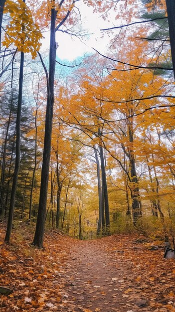 hermoso bosque de otoño en el norte del estado