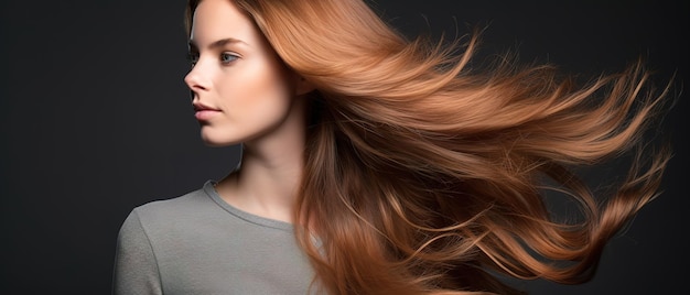 Hermoso cabello balanceando la cabeza de un lado a otro