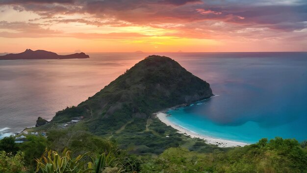 Foto hermoso cabo laem promthep en phuket famoso punto de vista área escénica para ver la puesta de sol