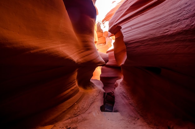 Hermoso cañón del antílope, tierra navajo al este de page, estados unidos