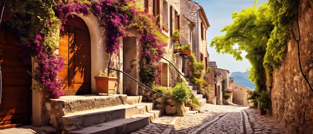 Foto el hermoso casco antiguo de provenza