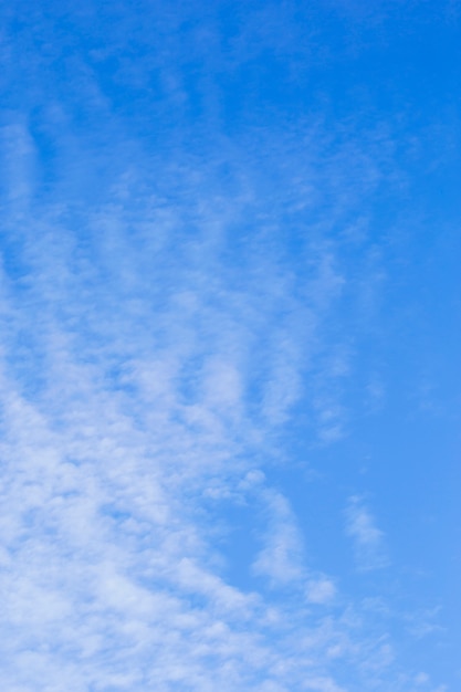 Un hermoso cielo azul y nubes blancas.