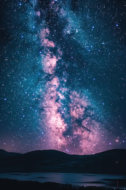 Un hermoso cielo nocturno lleno de estrellas relucientes perfecto para fondos y conceptos de astronomía