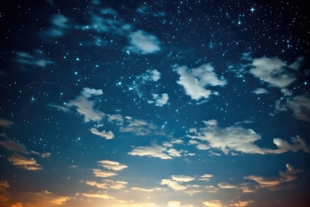 hermoso cielo y nubes noche fotografía publicitaria profesional