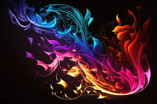 Hermoso colorido fondo de fuego ardiente