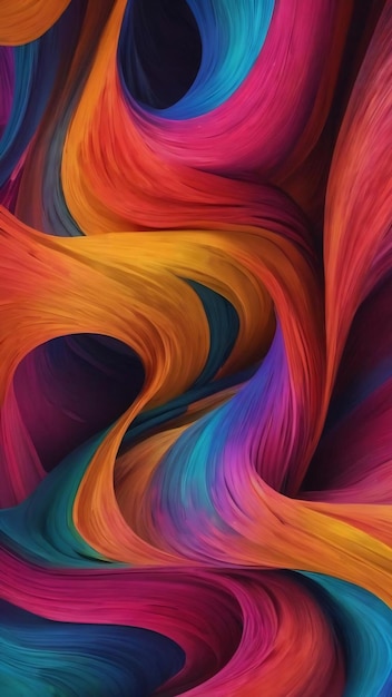 Hermoso colorido papel de pared abstracto renderizado en 3D
