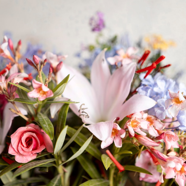 Foto hermoso concepto floral del día de san valentín