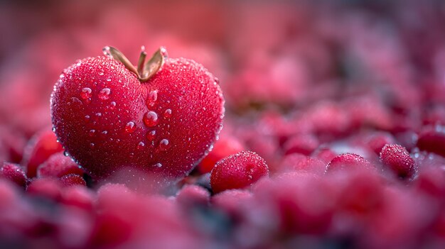 Foto el hermoso corazón rojo del amor, los papeles de pared de fondo, el brillo, el concepto de san valentín, el generativo ai.