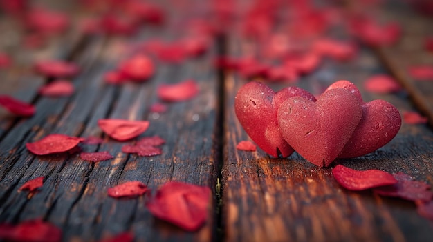 Foto el hermoso corazón rojo del amor, los papeles de pared de fondo, el brillo, el concepto de san valentín, el generativo ai.