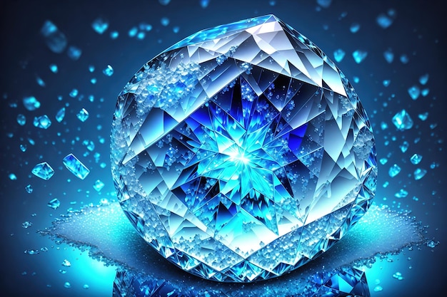 Hermoso cristal azul claro