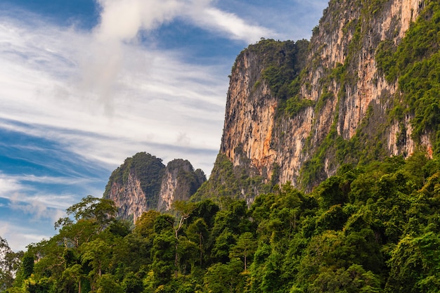 Hermoso día de vacaciones en el Parque Nacional Khao Sok, Suratthani, Tailandia