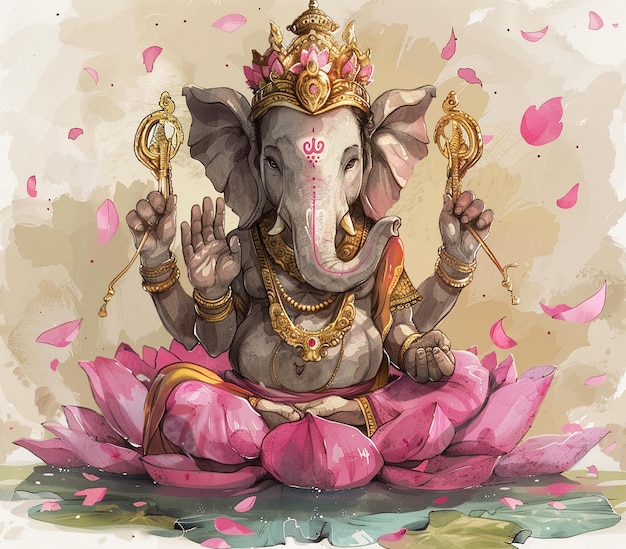 Foto un hermoso dios ganesha