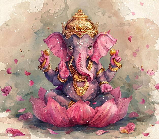 Foto un hermoso dios ganesha