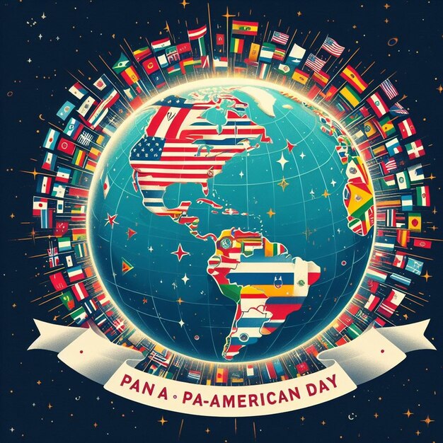 Este hermoso diseño está hecho para el Día Panamericano