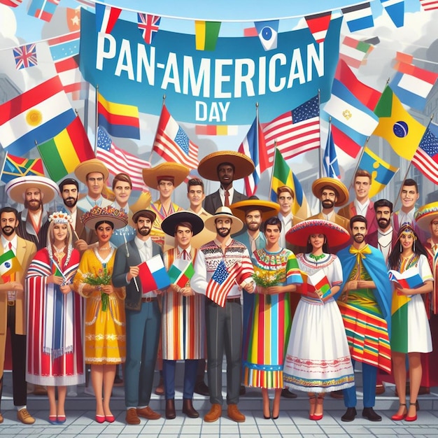 Este hermoso diseño está hecho para el Día Panamericano