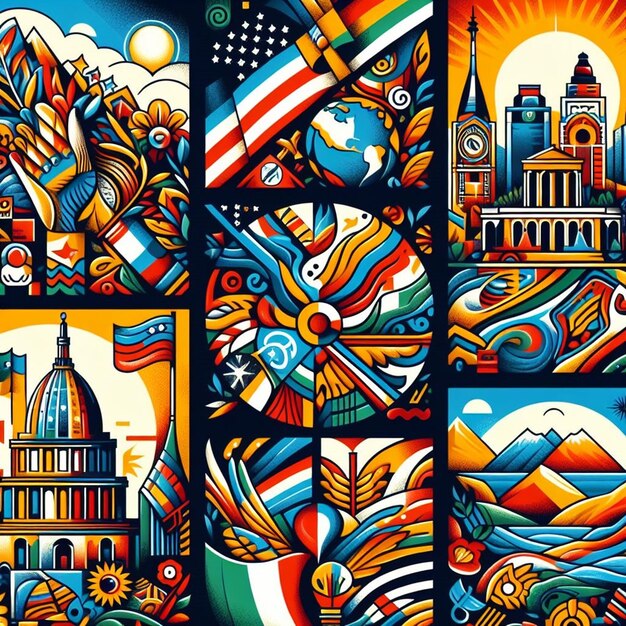 Este hermoso diseño está hecho para el Día Panamericano
