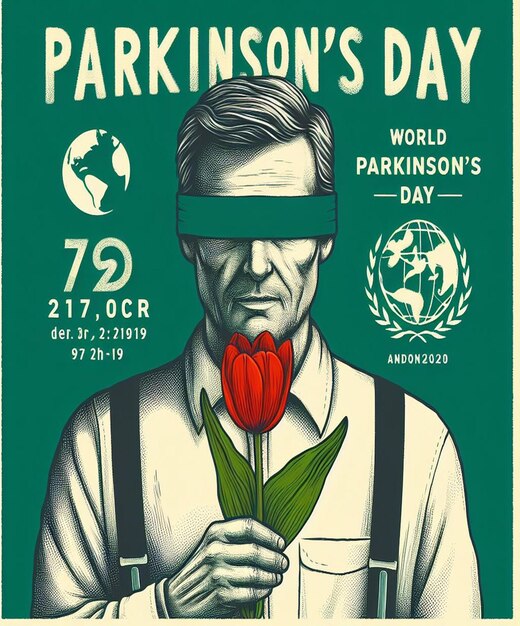 Este hermoso diseño está hecho para el Día de Parkinson