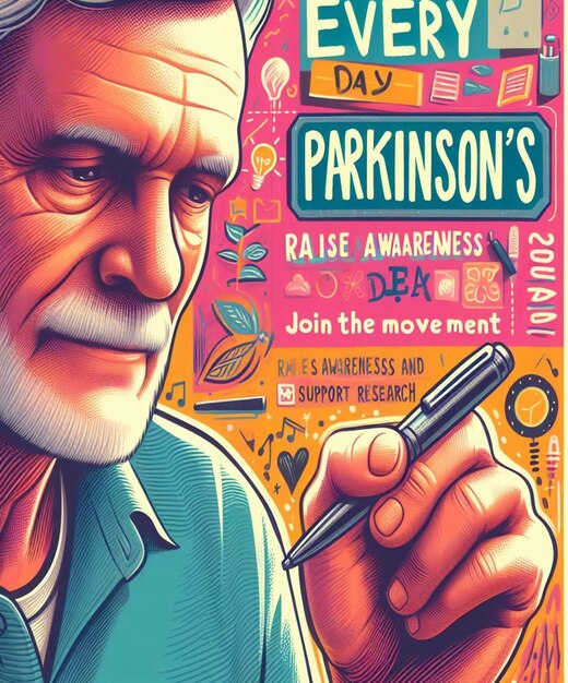 Este hermoso diseño está hecho para el Día de Parkinson