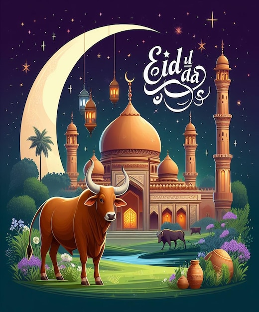 Este hermoso diseño está hecho para el mega evento islámico Eid ul Adha
