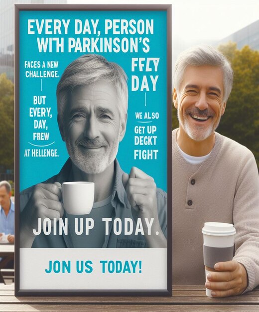 Foto este hermoso diseño está hecho para el día de parkinson