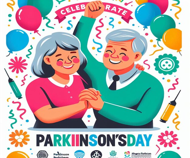 Foto este hermoso diseño está hecho para el día de parkinson