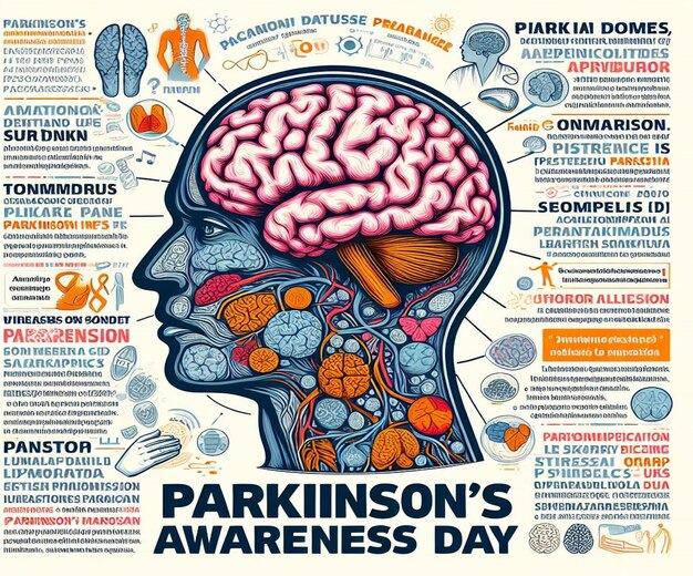 Foto este hermoso diseño está hecho para el día de parkinson