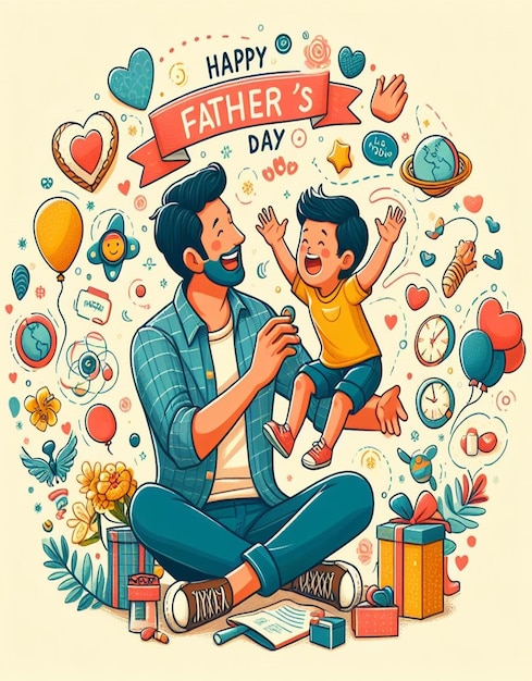 Foto este hermoso diseño está hecho para el feliz día del padre.