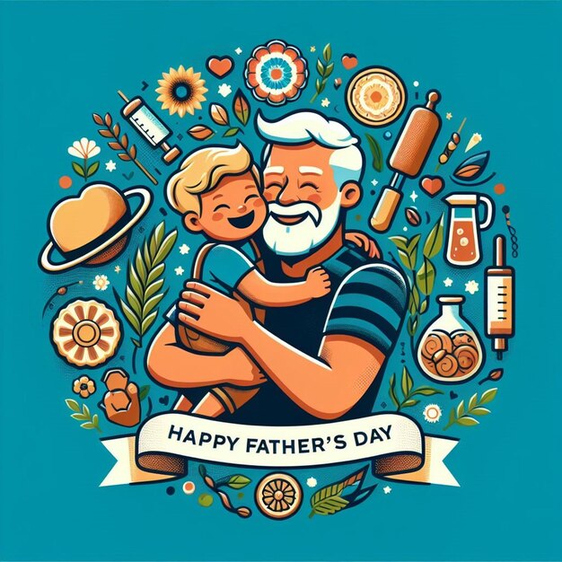 Foto este hermoso diseño está hecho para el feliz día del padre.