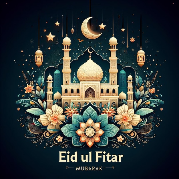 Foto este hermoso diseño está hecho para el mega evento islámico eid ul fitr