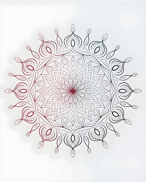 hermoso diseño de mandala arte colorido fondo blanco