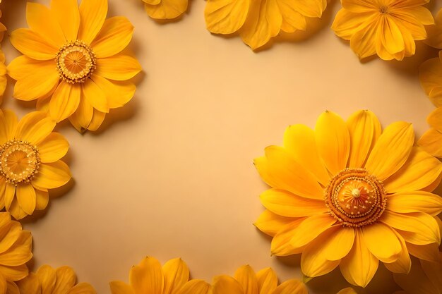 Hermoso diwali Abstracto fondo floral con flores amarillas Lugar para su texto