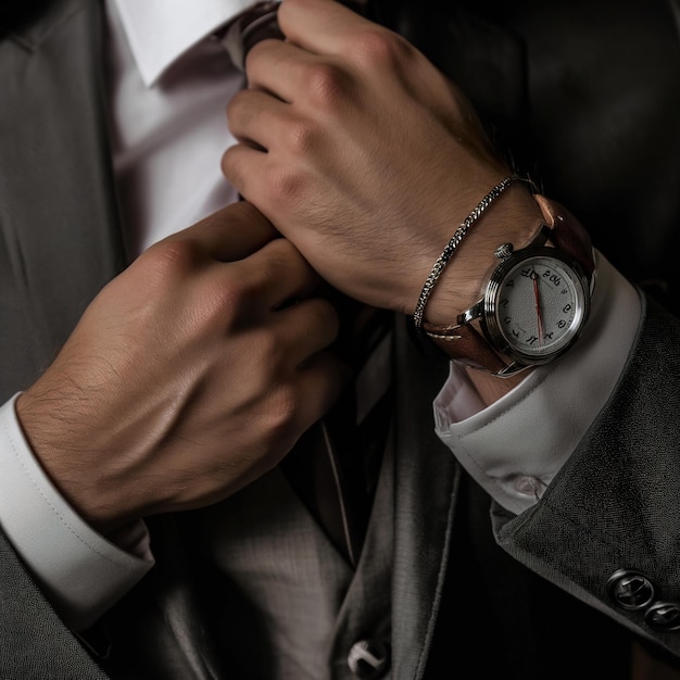 Un hermoso y elegante concepto de reloj de pulsera de primer plano