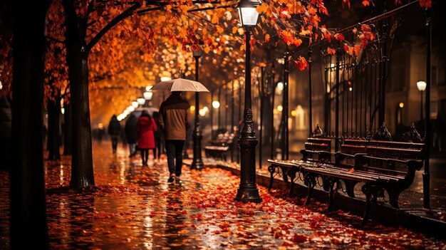 Un hermoso entorno del mundo durante la temporada de lluvias