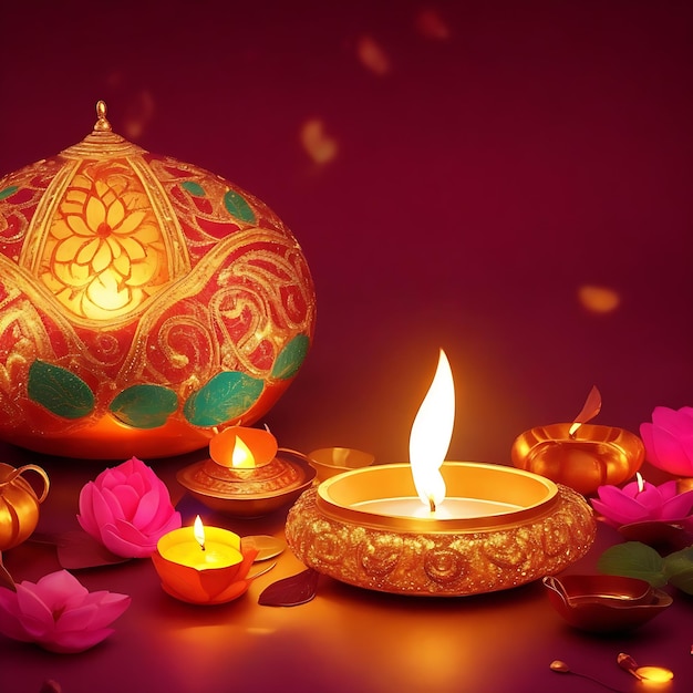 Foto hermoso feliz diwali