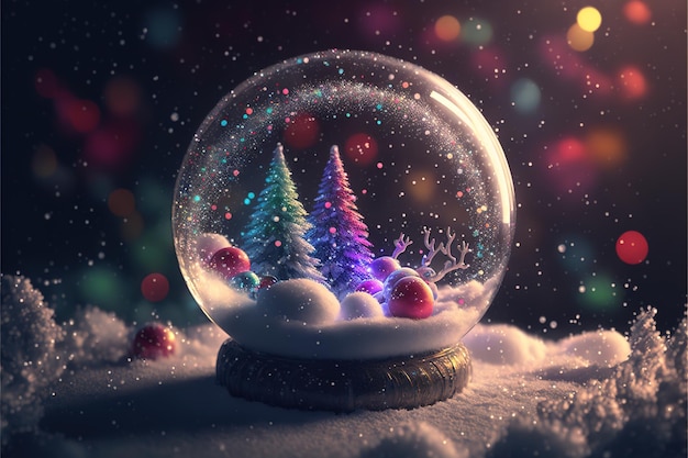 Hermoso fondo 3d decorado Navidad Estado de ánimo navideño 2023 Gran foto para tarjetas de felicitación