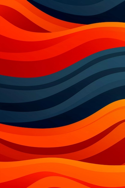 Hermoso fondo abstracto de colores fluidos con degradado fluido y diseño de línea generado por IA