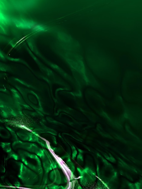 Hermoso fondo abstracto líquido verde oscuro con brillo metálico y reflejos