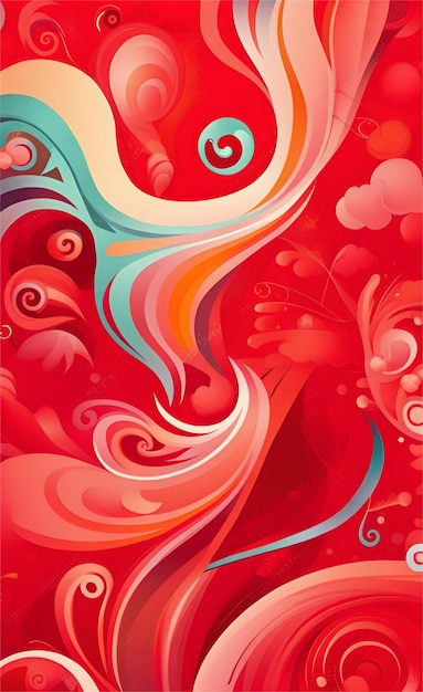 Hermoso fondo abstracto rojo