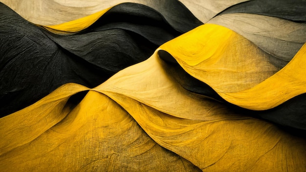 hermoso fondo amarillo y negro abstracto 4k