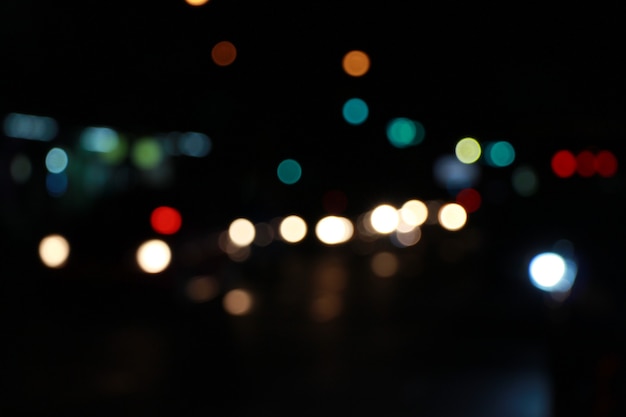 Hermoso fondo bokeh y vida nocturna