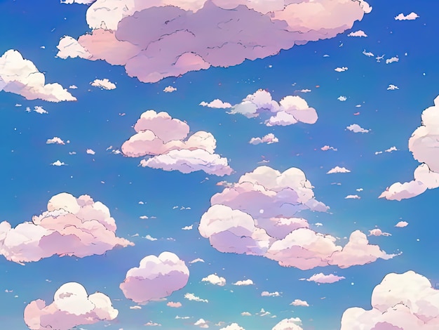 hermoso fondo de cielo con nubes y nubes