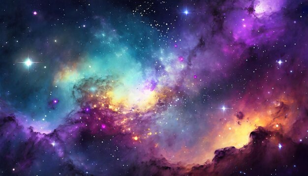 hermoso fondo de color de la nebulosa espacial