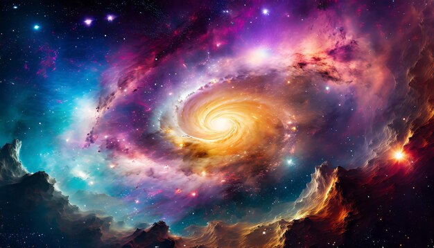 hermoso fondo de color de la nebulosa espiral