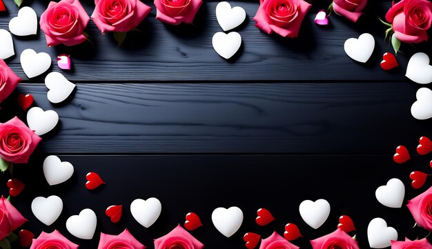 hermoso fondo de corazón fondo de día de San Valentín con corazones rojos lindo estandarte de amor corazones 3d