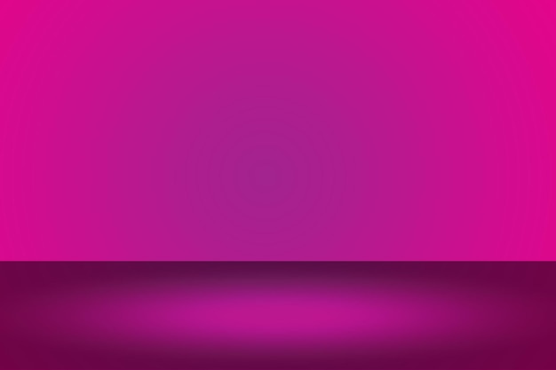 Hermoso fondo degradado magenta para producto y texto, estudio de podio vacío