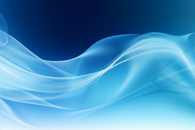 hermoso fondo degradado de ondas de humo abstracto en color azul