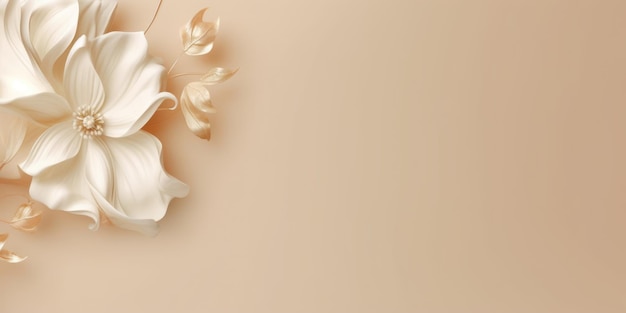 Hermoso fondo de diseño floral beige abstracto hermoso AI generativo AIG32