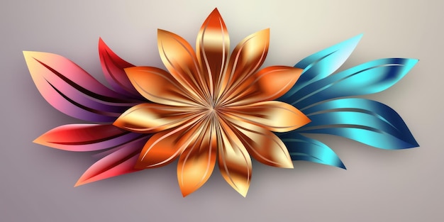 Hermoso fondo de diseño floral metálico brillante, colorido, abstracto, hermosa IA generativa AIG32